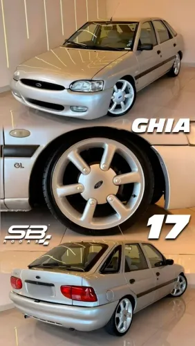 Rodas aro 17 Ford Escort Ghia prata 4x108 novas