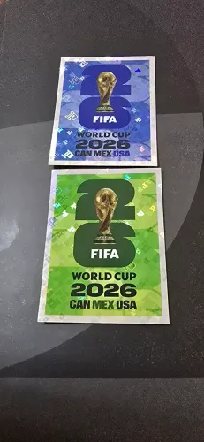 Figurinha FWC 7 e FWC 8 taça verde e azul