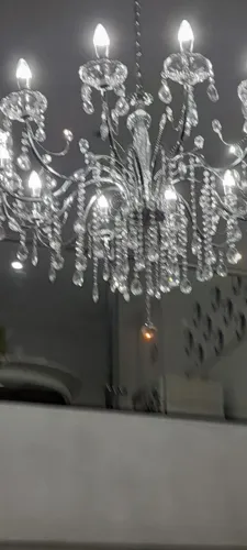 Lustre de cristal importado 12 lâmpadas 