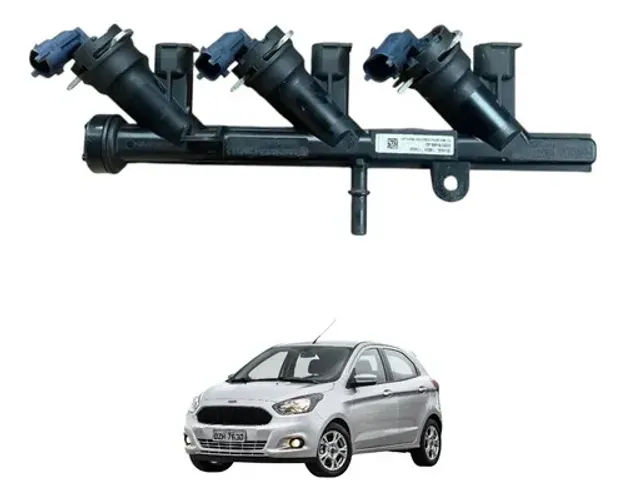 Flauta Bicos Injetores Vela Ford Ka 1.0 3cc 2014 2016 2017