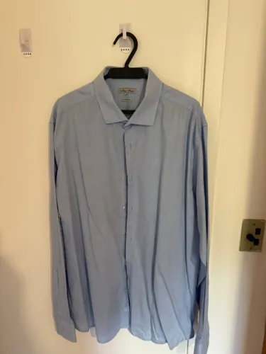 Camisa social masculina azul