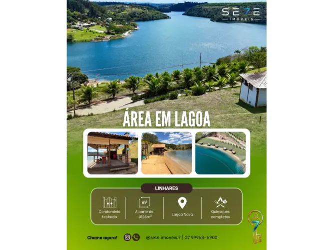 Área de 1828m2 na lagoa Nova em Linhares