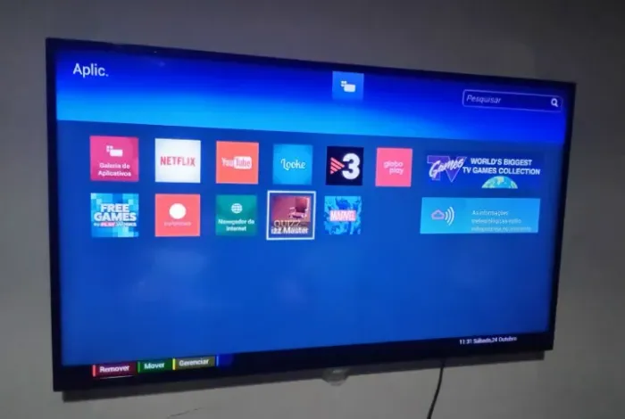 Smart TV LED 43" AOC Full HD LE43S5970 60Hz Bivolt C/ Controle