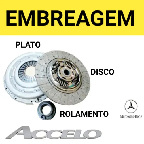 EMBREAGEM KIT PLATO/DISCO E ROLAMENTO DO CAMINHÃO MERCEDES BENZ 1218-1418...COM 395 MM