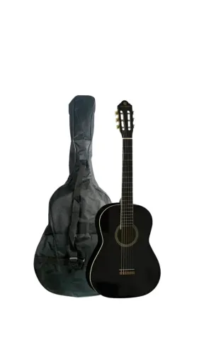 Kit Violão Harmonics Gna-111 Acústico Nylon Preto Destro Linden + Capa MXT
