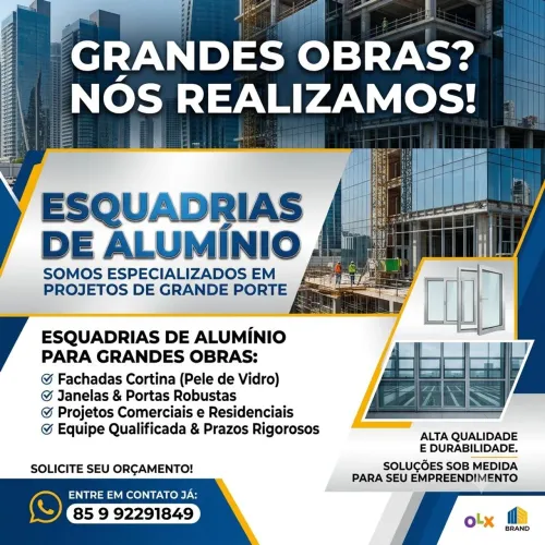 Esquadrias de Alumínio para Construtoras e Grandes Obras