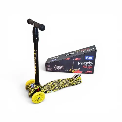 Patinete infantil 3 rodas flash light 