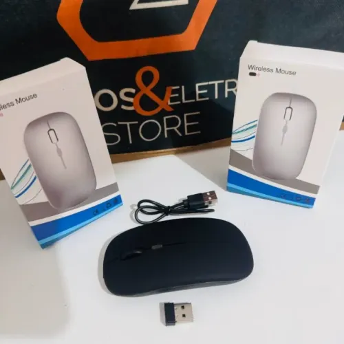 Mouse Sem Fio a bateria - Recarregável - Wireless USB