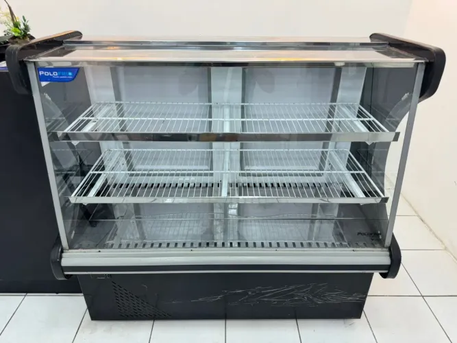 Vitrine Refrigerada 1,25m Classic Vidro Reto PoloFrio
