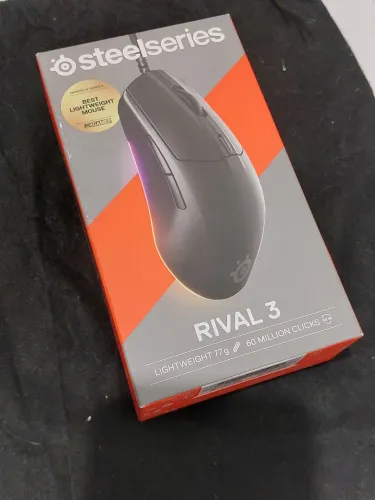 SteelSeries Mouse Rival 3 Gen 2, Sensor óptico TrueMove Core 8500 DPI, RGB, 77 g leve 