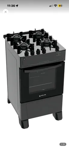 Fogão 4 bocas com mesa de vidro acendimento automático