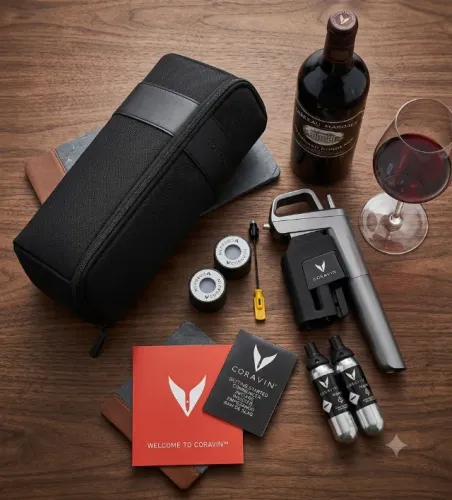 Coravin Sistema de Preservacao de Vinhos + Acessórios