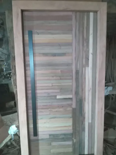 Porta pivotante ripada pronta entrega 