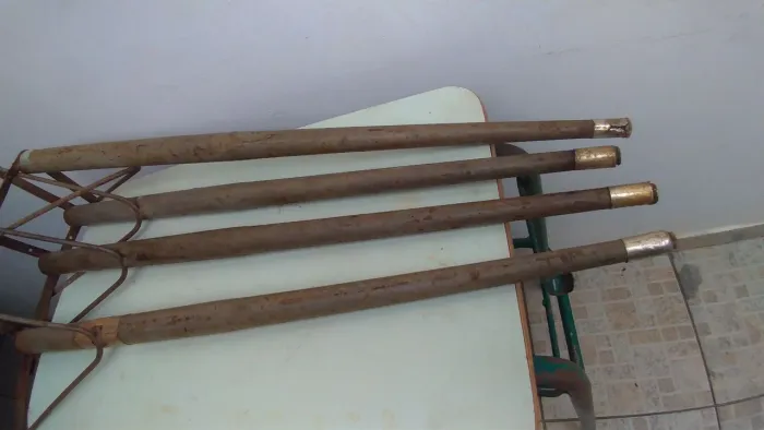 Pés de mesa tubo década 70 usados 