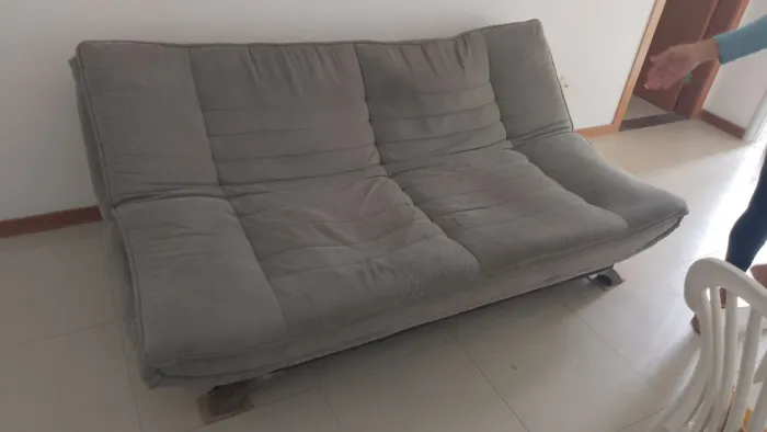 Sofá Cama 1.90M Cinza Confortável 