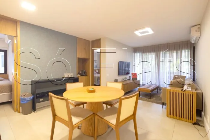 Flat mobiliado 72m² no Jardim Paulista próximo à Alameda Lorena e Rua Oscar Freire