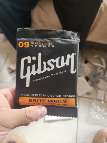 Encordoamento original da marca Gibson para guitarra