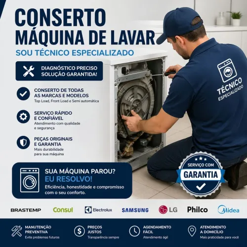 Conserto máquina de lavar roupa 