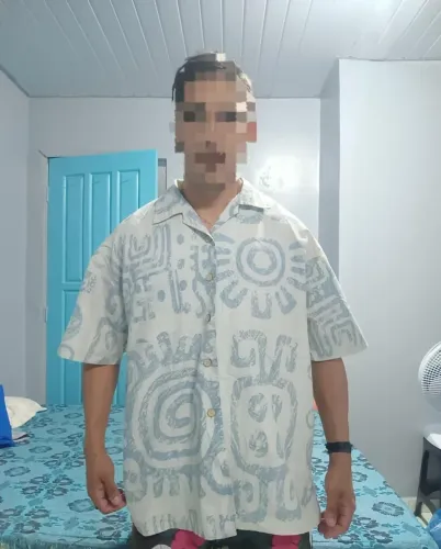 Camisa de botão G estilo Havaiana masculina