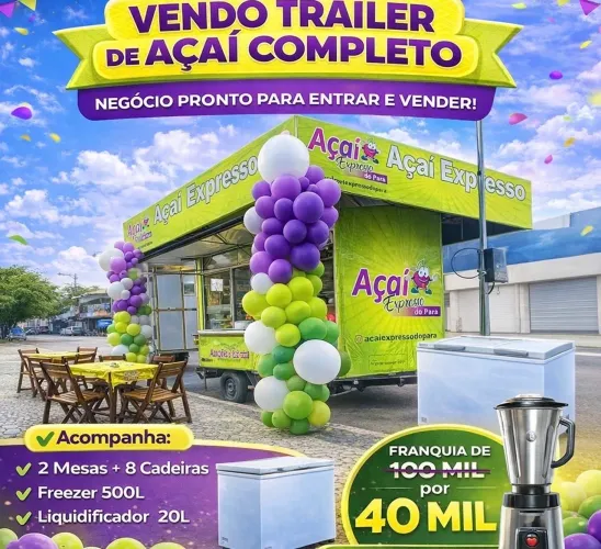 Vendo Trailer de açaí 