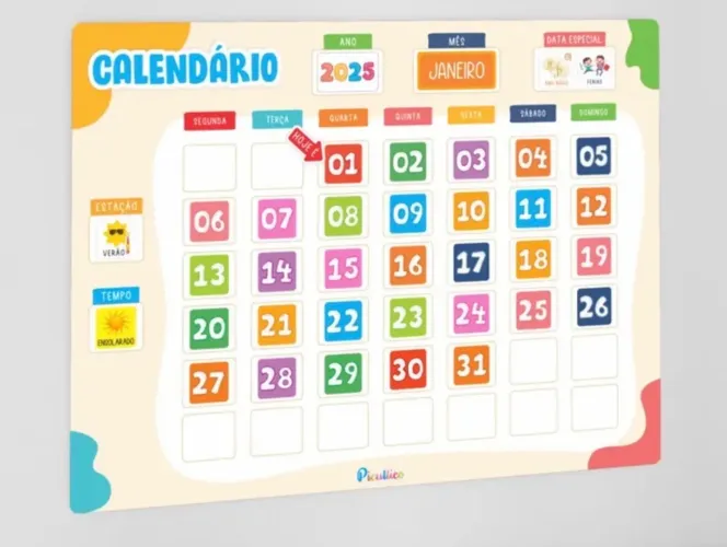 Calendário interativo 