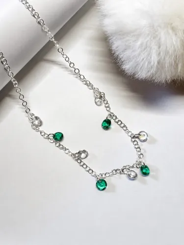 Colar Green Crystal