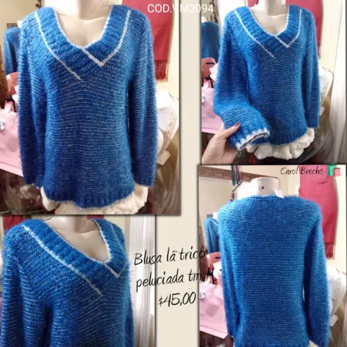 Blusa feminina lã tricô