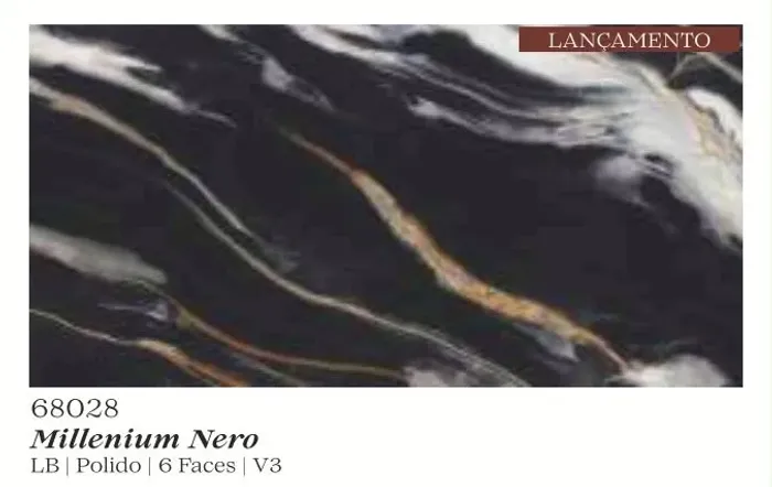 Cerâmica millenium nero 60x120 Cx 2,18 tipo A