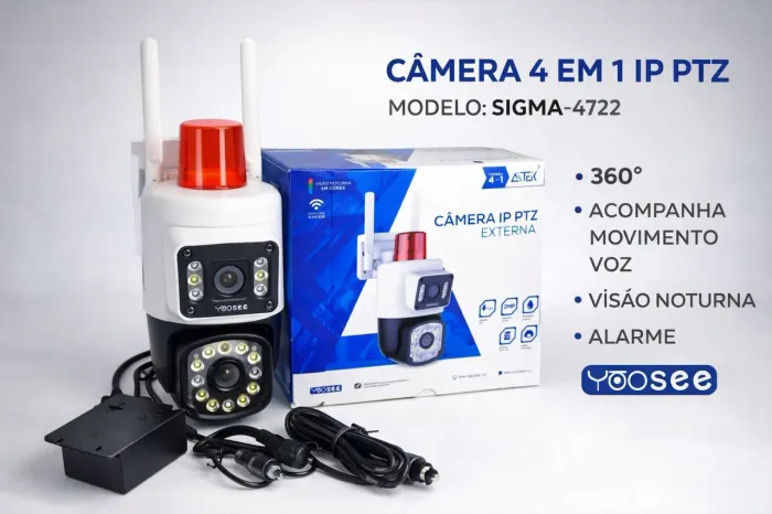 Câmera 4 IN 1IP PTZ- SIgma- 4722