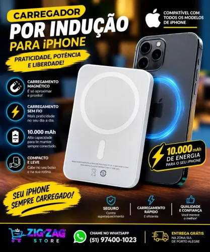 Carregador magnético iPhone 10.000 mAh