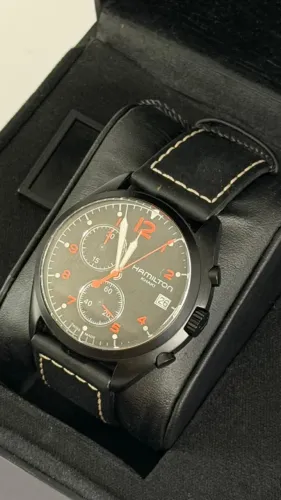Hamilton Khaki Aviation Pilot Pioneer Chrono Quartz - Ref. H *