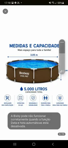 Piscina estrutural usada 5mil litros 