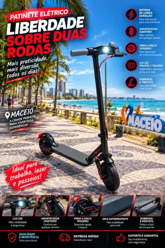 Patinete elétrico com amortecedor