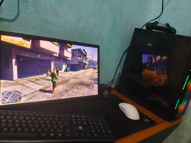 Pc gamer completo já com placa de vídeo monitor e mouse gamer