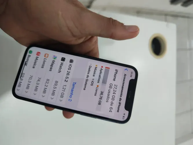 Iphone 12 mini 64 gb 5g saúde da bateria 78% aparelho todo original nunca foi aberto.