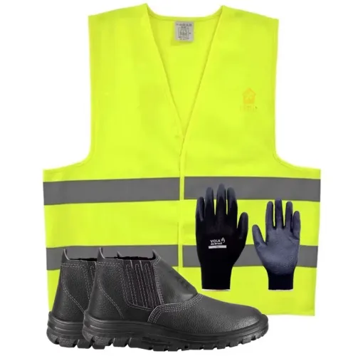 Kit Epi Para Entregador Colete, Bota n°37 e Luva