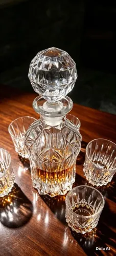 Conjunto de Cristal Bohemia - 7 Peças (Na Caixa Original)