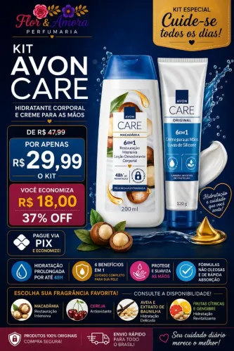 Kit Avon Care Hidratante e Creme para as Mãos