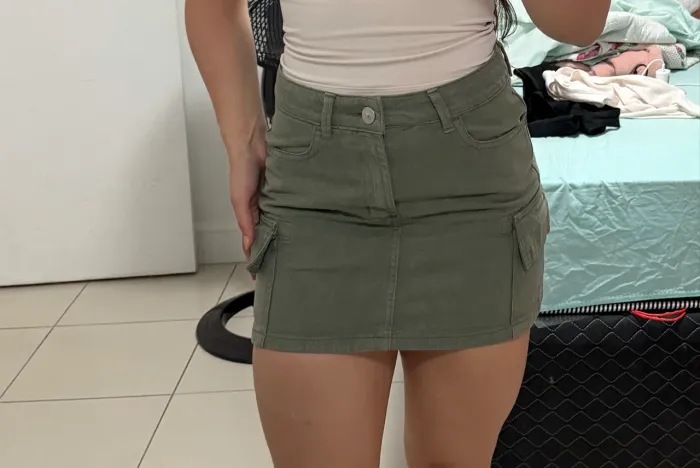 saia cargo verde militar (veste tam 36)