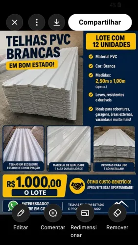 Telhas em bom estado
