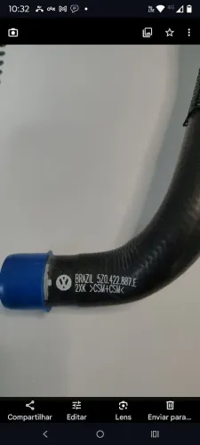Mangueira Direção Hidráulica Fox Gol Original Vw 5z0422887e