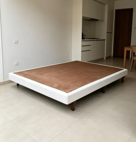 Cama box base casal slim em LINHO.Entrego