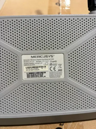 Roteador Mercusys Ac12g Ac1200 5.8ac 20 Uni