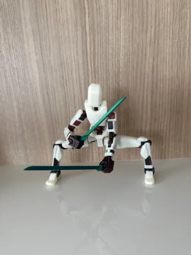 Boneco Dummy 13 Articulado - Branco/Vermelho/Preto + Acessórios Exclusivos