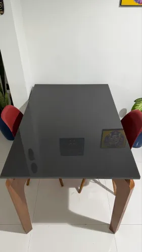 Mesa de Jantar Rufato Londrina c/ Vidro - 120cm
