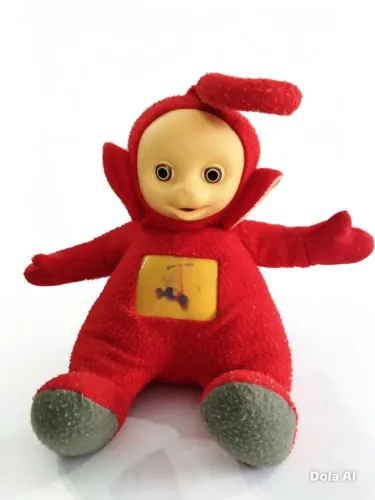 Pelúcia Po Teletubbies - Vermelho - anos 90 - Original Grow.