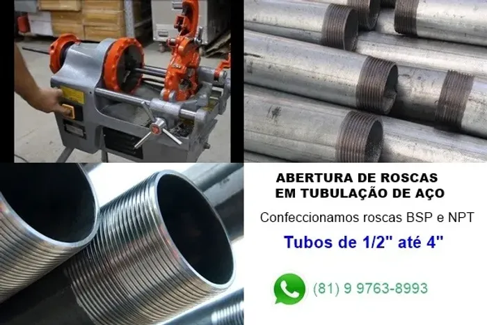 Aluguel Rosqueadeira, Abertura de Rosca Em Tubulações 