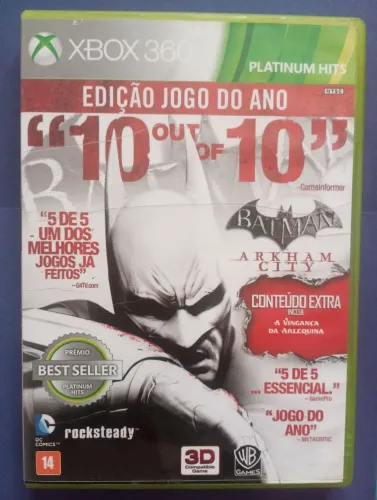 Jogo Xbox 360 batman Arkham city