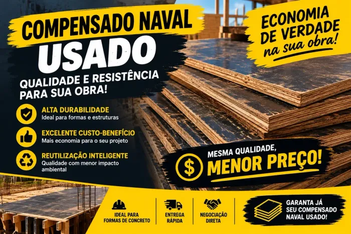 MADEIRITE OU COMPENSADO NAVAL USADO