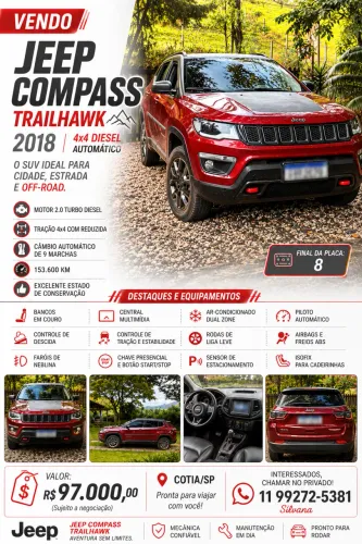 Jeep Compass Trailhawk 2.0 4X4 Dies. 16V Aut. 2018